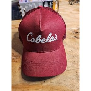 Cabelas Red Trucker Hat Bass Pro Shop One Size Adjustable SAME DAY SHIP